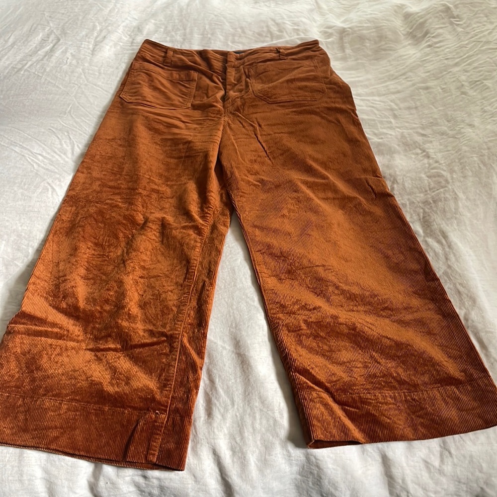 Colette corduroy wide leg cropped pants by Maeve/Anthropologie